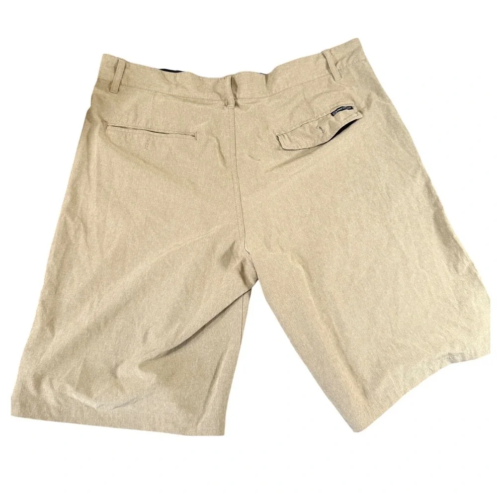 OP OPFlex 4-Way Stretch Board Shorts Size 36 Tan Khaki Hybrid